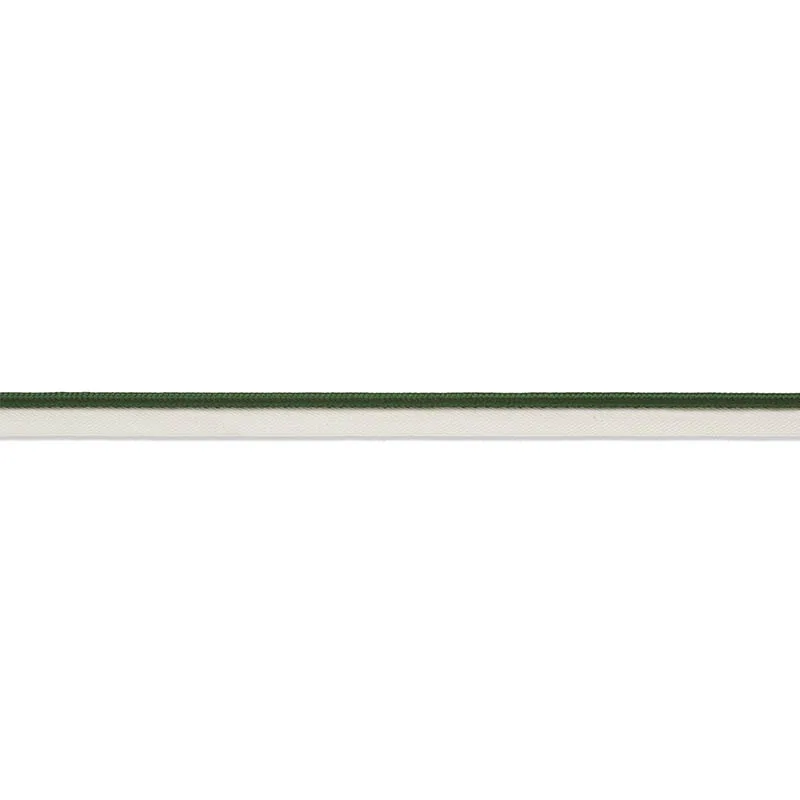 Schumacher Gustave Silk Lip Cord Medium trim in Emerald (74554)