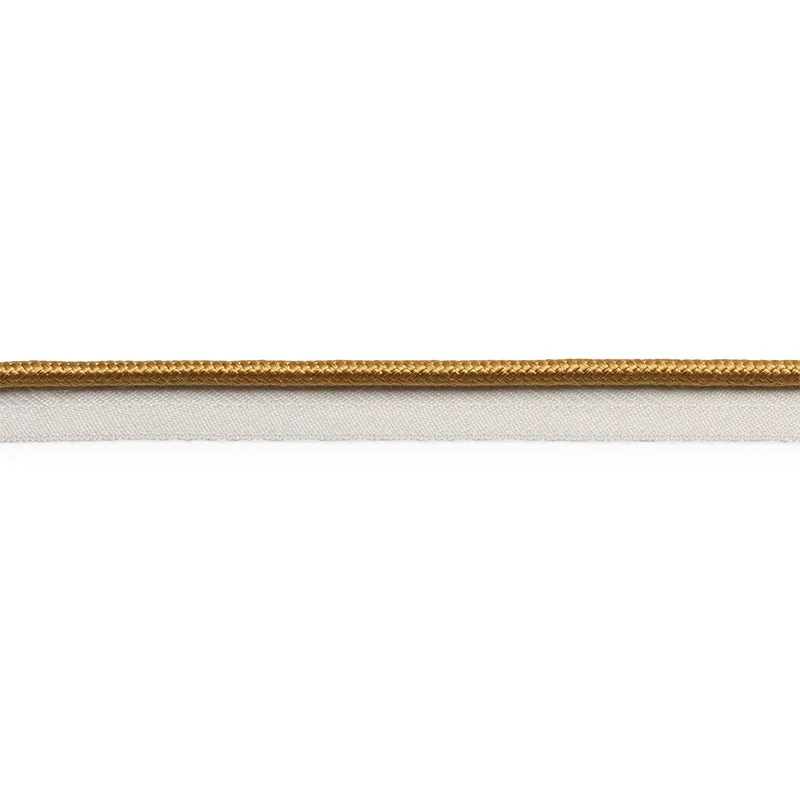 Schumacher Gustave Silk Lip Cord Medium trim in Gold (74544)