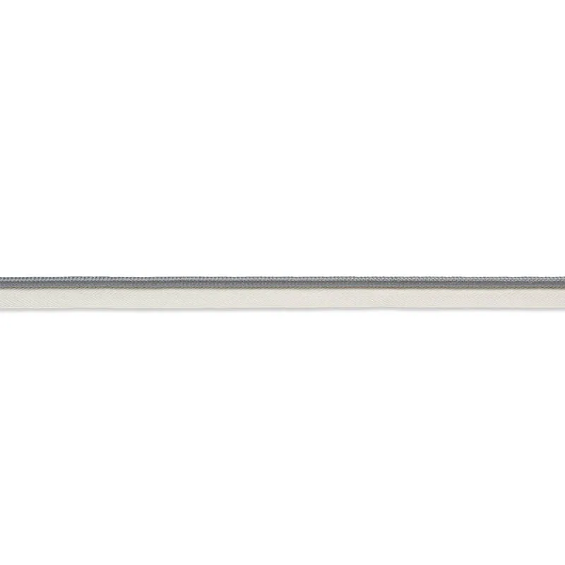 Schumacher Gustave Silk Lip Cord Medium trim in Grey (74553)