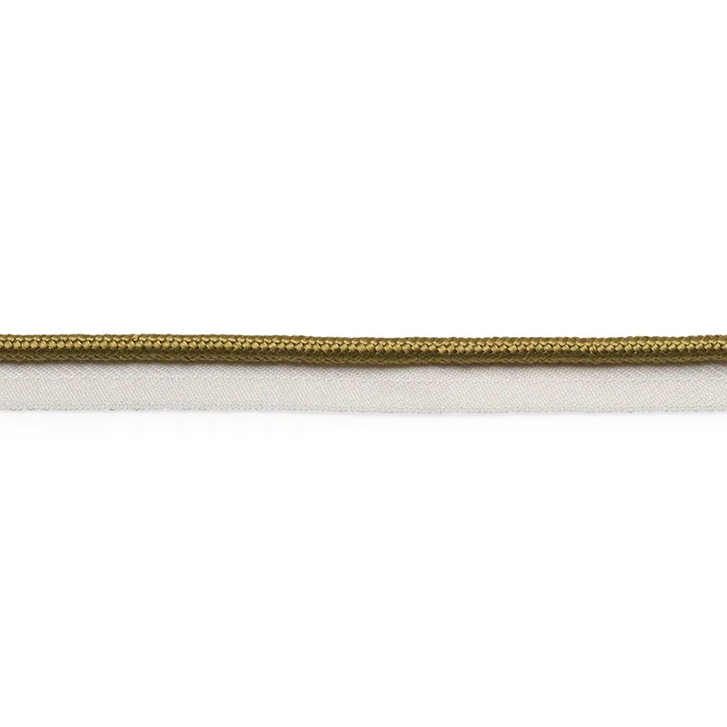 Schumacher Gustave Silk Lip Cord Medium trim in Olive (74545)