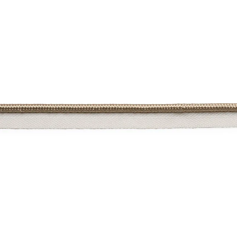 Schumacher Gustave Silk Lip Cord Medium trim in Sand (74543)