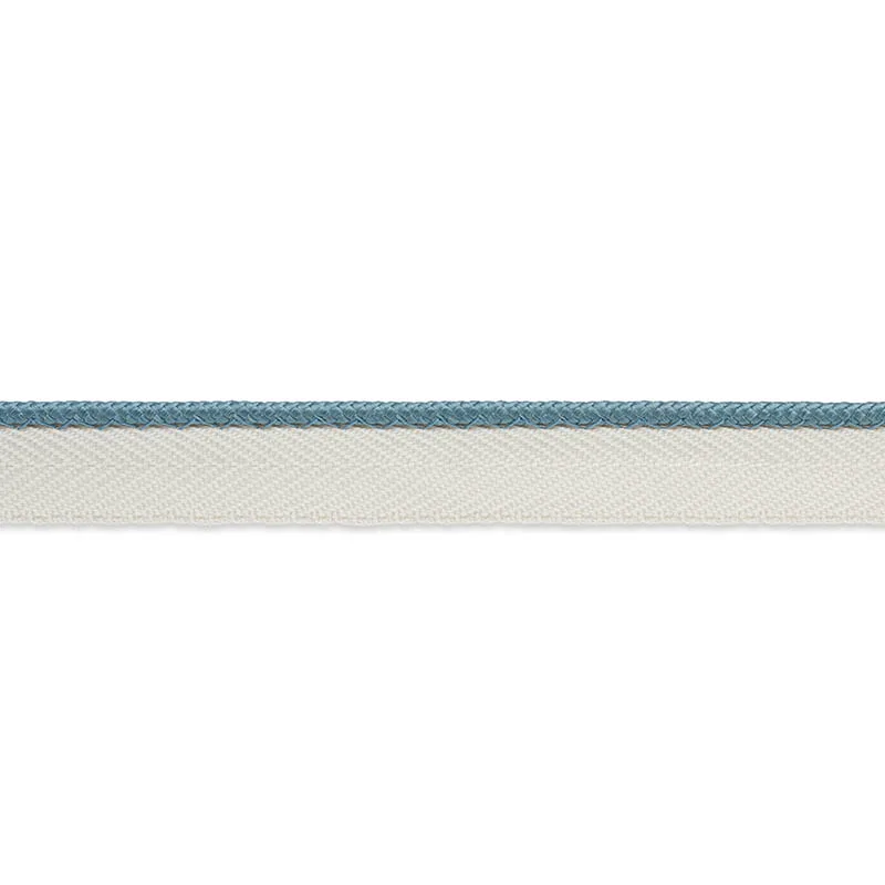 Schumacher Gustave Silk Lip Cord Narrow trim in Cadet (74532)
