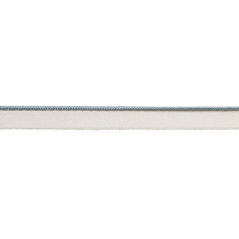 Schumacher Gustave Silk Lip Cord Narrow trim in Cloud (74522)