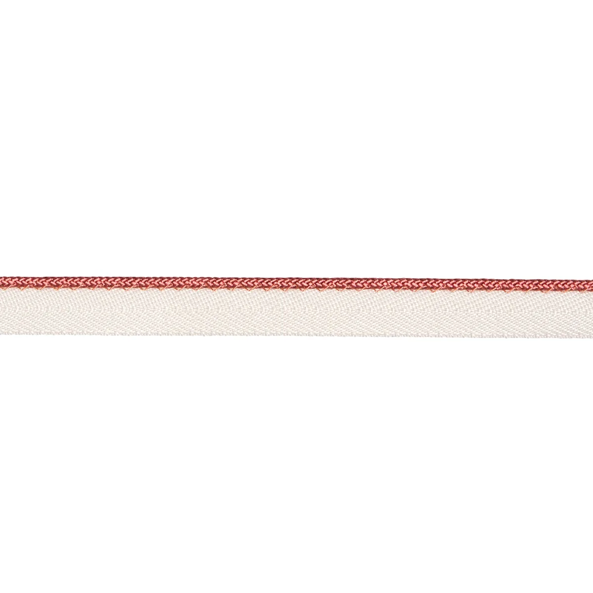Schumacher Gustave Silk Lip Cord Narrow trim in Coral (74537)