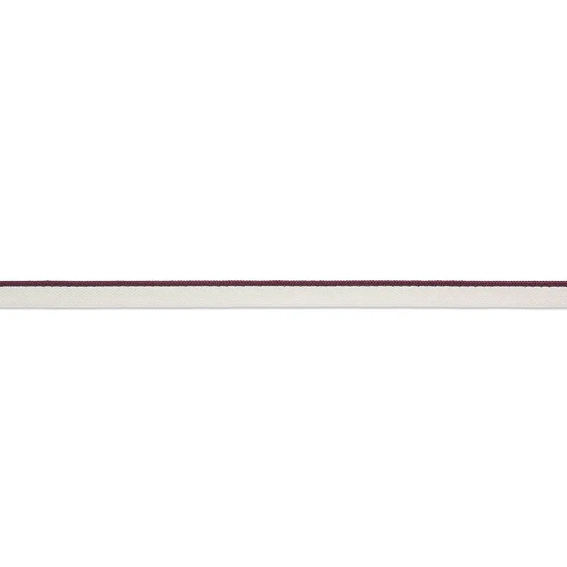 Schumacher Gustave Silk Lip Cord Narrow trim in Eggplant (74535)