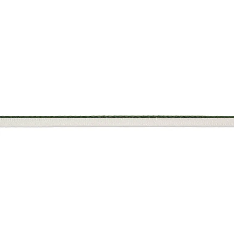 Schumacher Gustave Silk Lip Cord Narrow trim in Emerald (74534)
