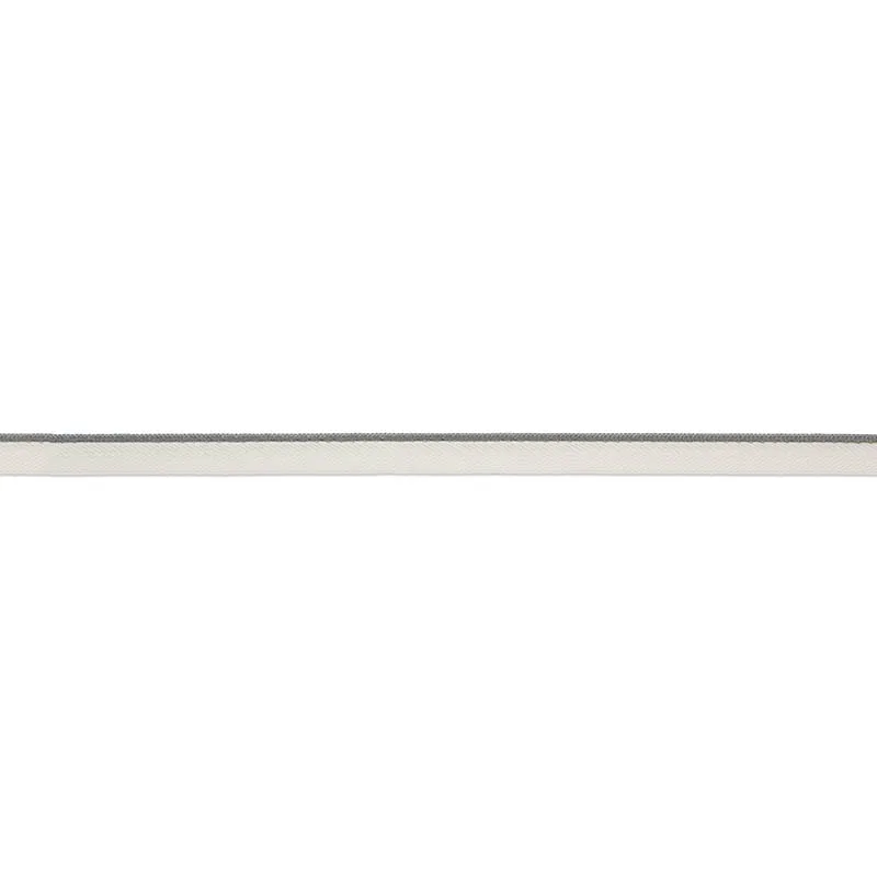 Schumacher Gustave Silk Lip Cord Narrow trim in Grey (74533)