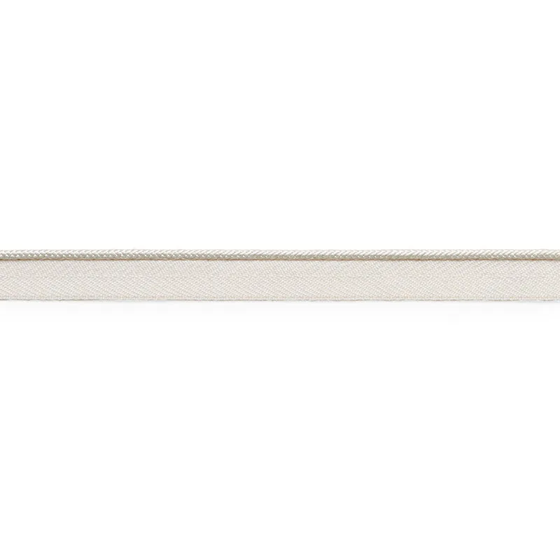 Schumacher Gustave Silk Lip Cord Narrow trim in Ivory (74520)