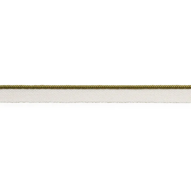 Schumacher Gustave Silk Lip Cord Narrow trim in Olive (74525)