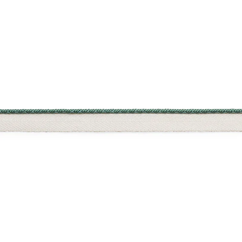 Schumacher Gustave Silk Lip Cord Narrow trim in Patina (74526)