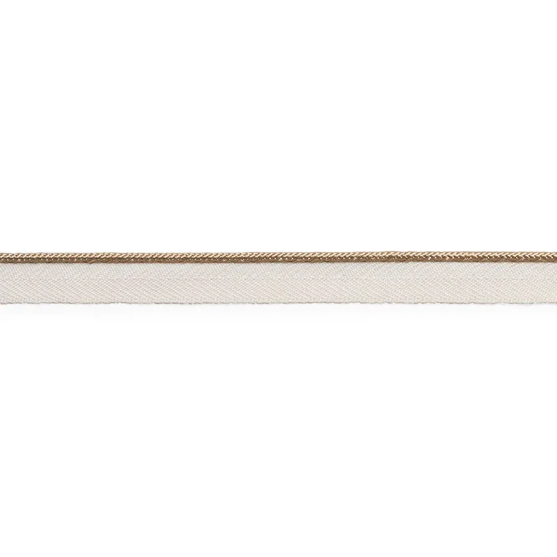 Schumacher Gustave Silk Lip Cord Narrow trim in Sand (74523)