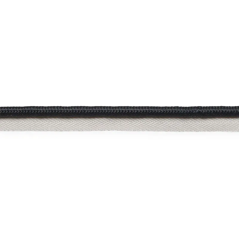 Schumacher Gustave Silk Lip Cord Wide trim in Black (74571)