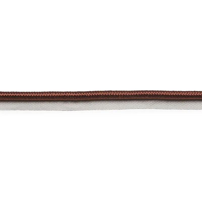 Schumacher Gustave Silk Lip Cord Wide trim in Brown (74570)