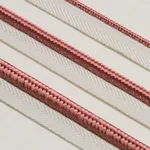Schumacher Gustave Silk Lip Cord Wide trim in Coral (74578)