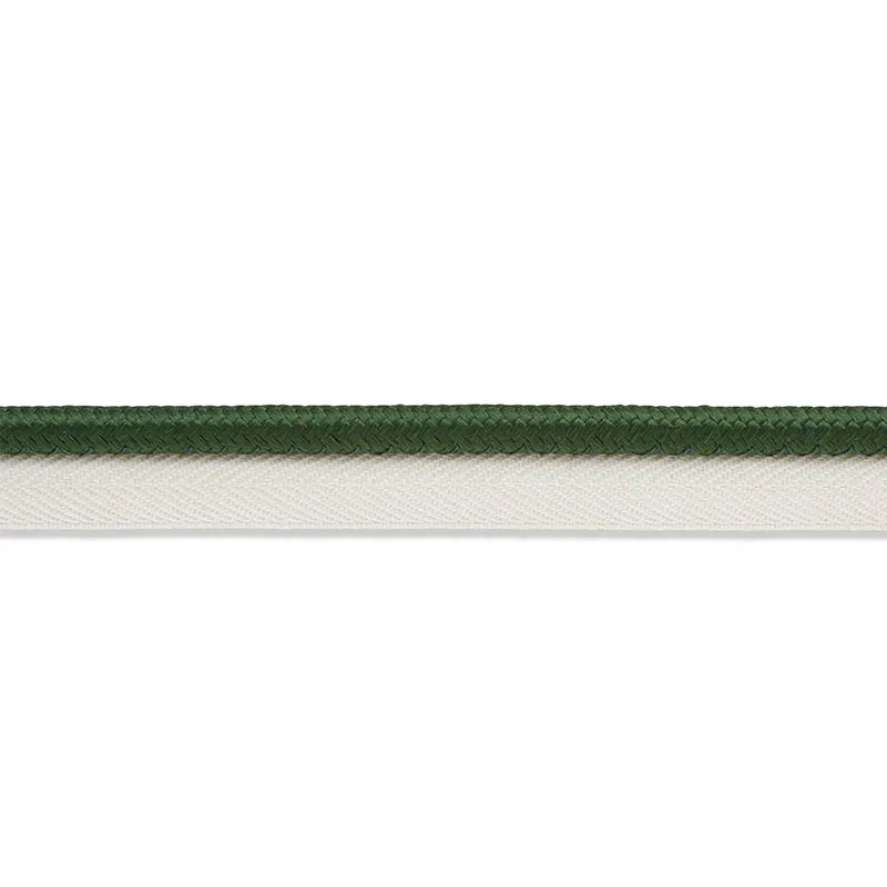 Schumacher Gustave Silk Lip Cord Wide trim in Emerald (74574)