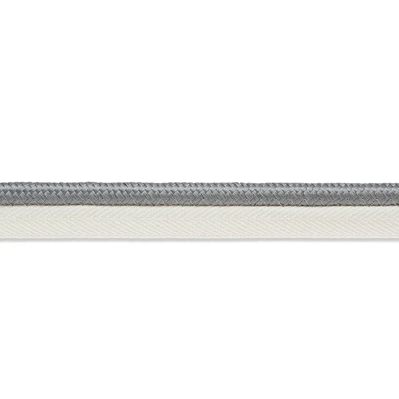 Schumacher Gustave Silk Lip Cord Wide trim in Grey (74573)