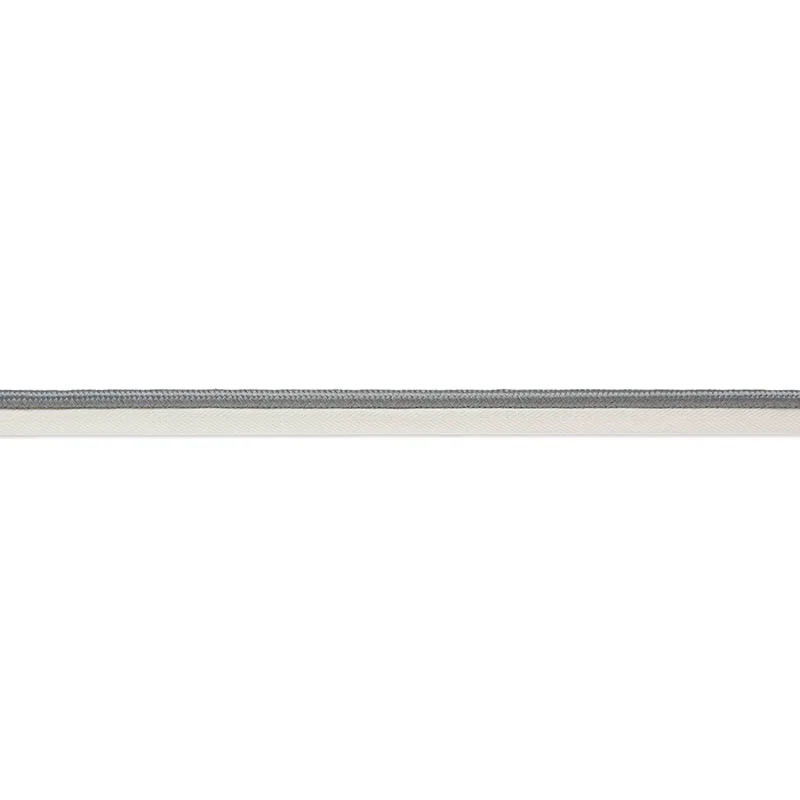 Schumacher Gustave Silk Lip Cord Wide trim in Grey (74573)
