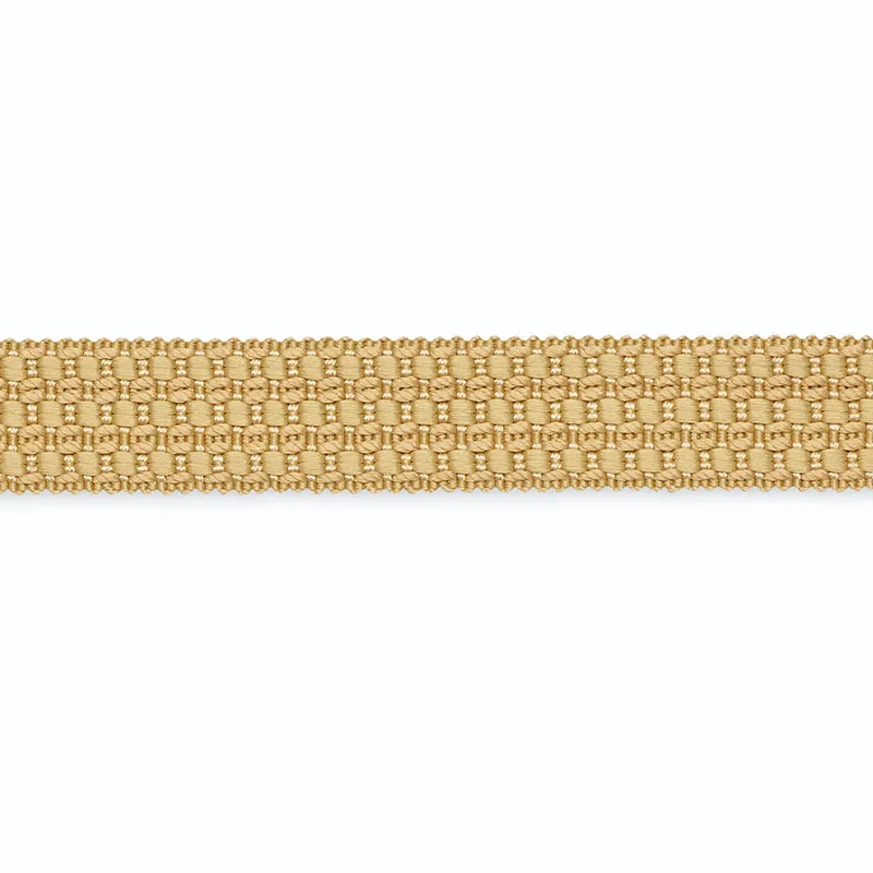 Schumacher Hameau Three-Row Braid trim in Antelope (B102-2)
