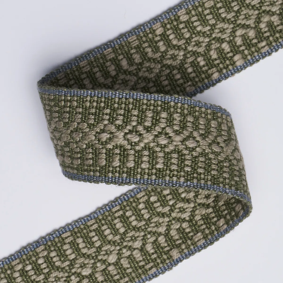 Schumacher Helena Linen Cotton Tape trim in Fern (84022)