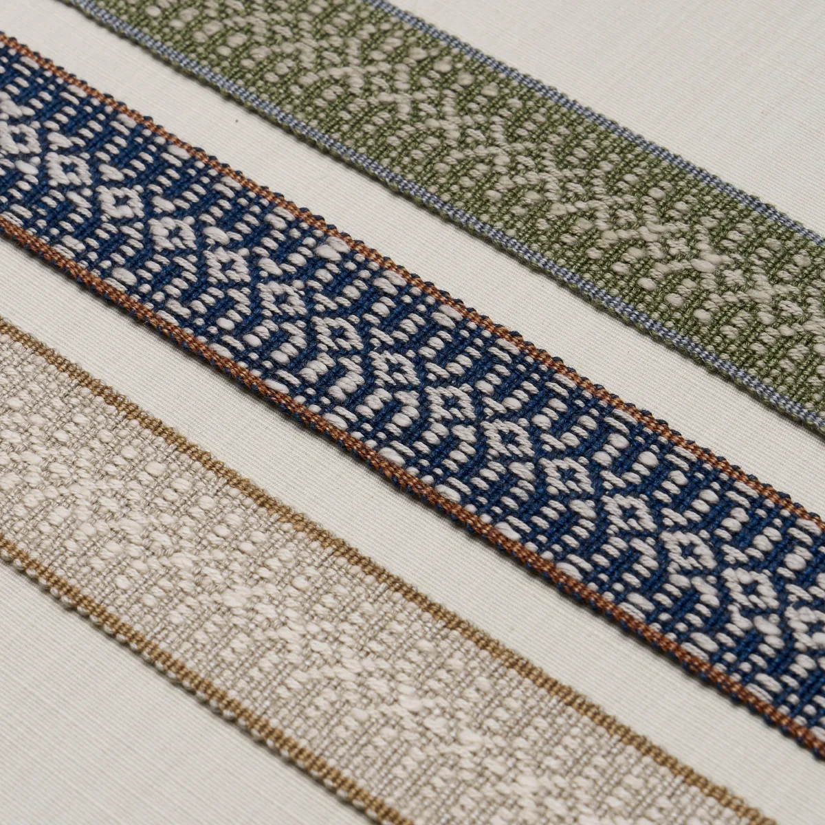 Schumacher Helena Linen Cotton Tape trim in Fern (84022)