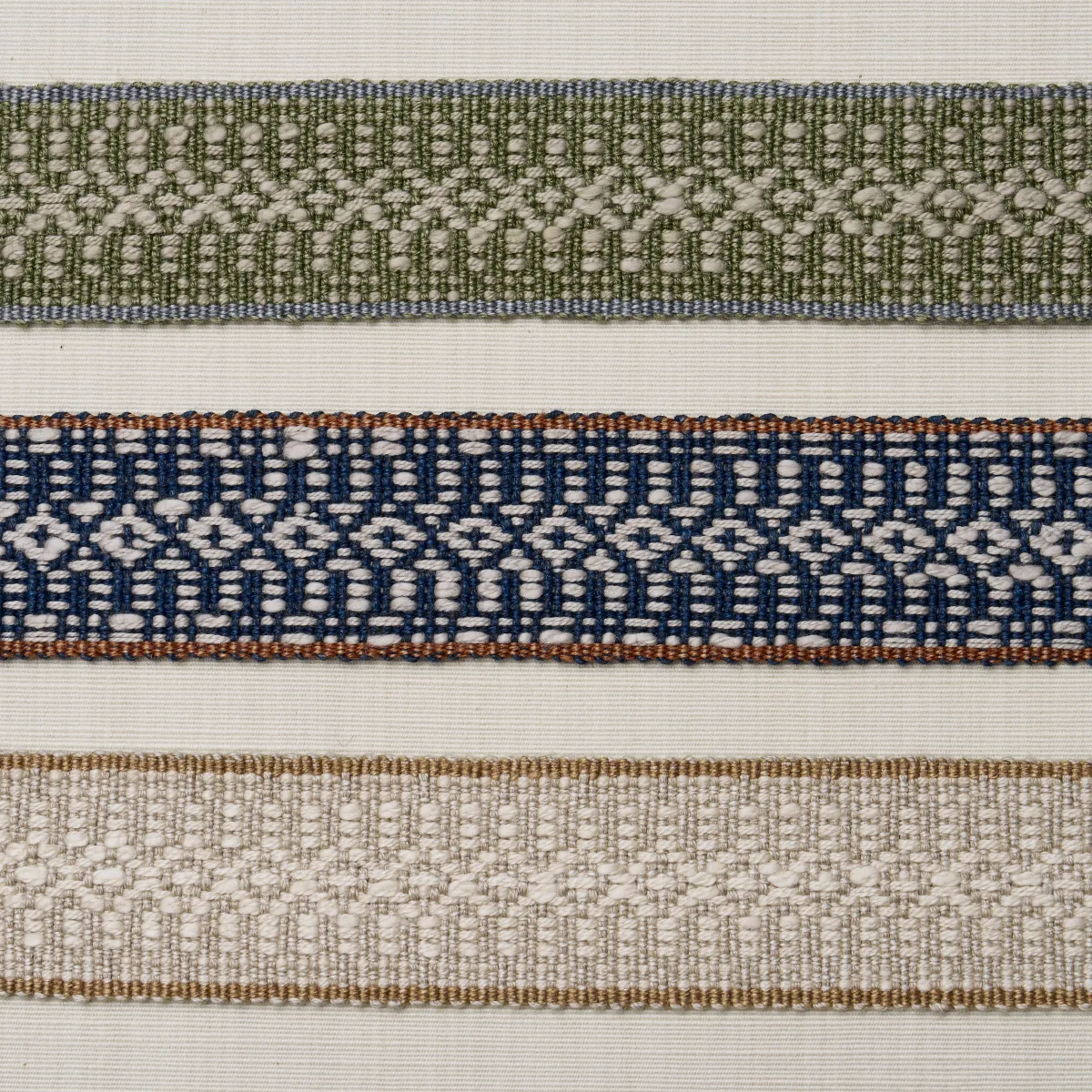 Schumacher Helena Linen Cotton Tape trim in Fern (84022)