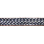 84020 | Helena Linen Cotton Tape - Indigo Schumacher Helena Linen Cotton Tape trim in Indigo (84020)