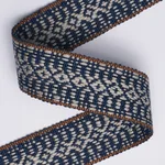 84020 | Helena Linen Cotton Tape - Indigo Schumacher Helena Linen Cotton Tape trim in Indigo (84020)