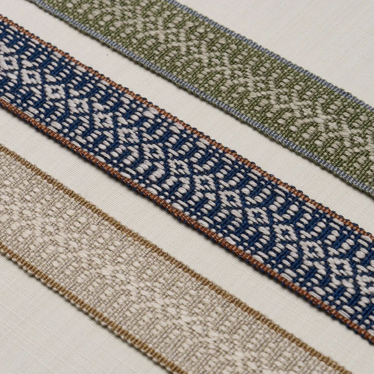 84020 | Helena Linen Cotton Tape - Indigo Schumacher Helena Linen Cotton Tape trim in Indigo (84020)