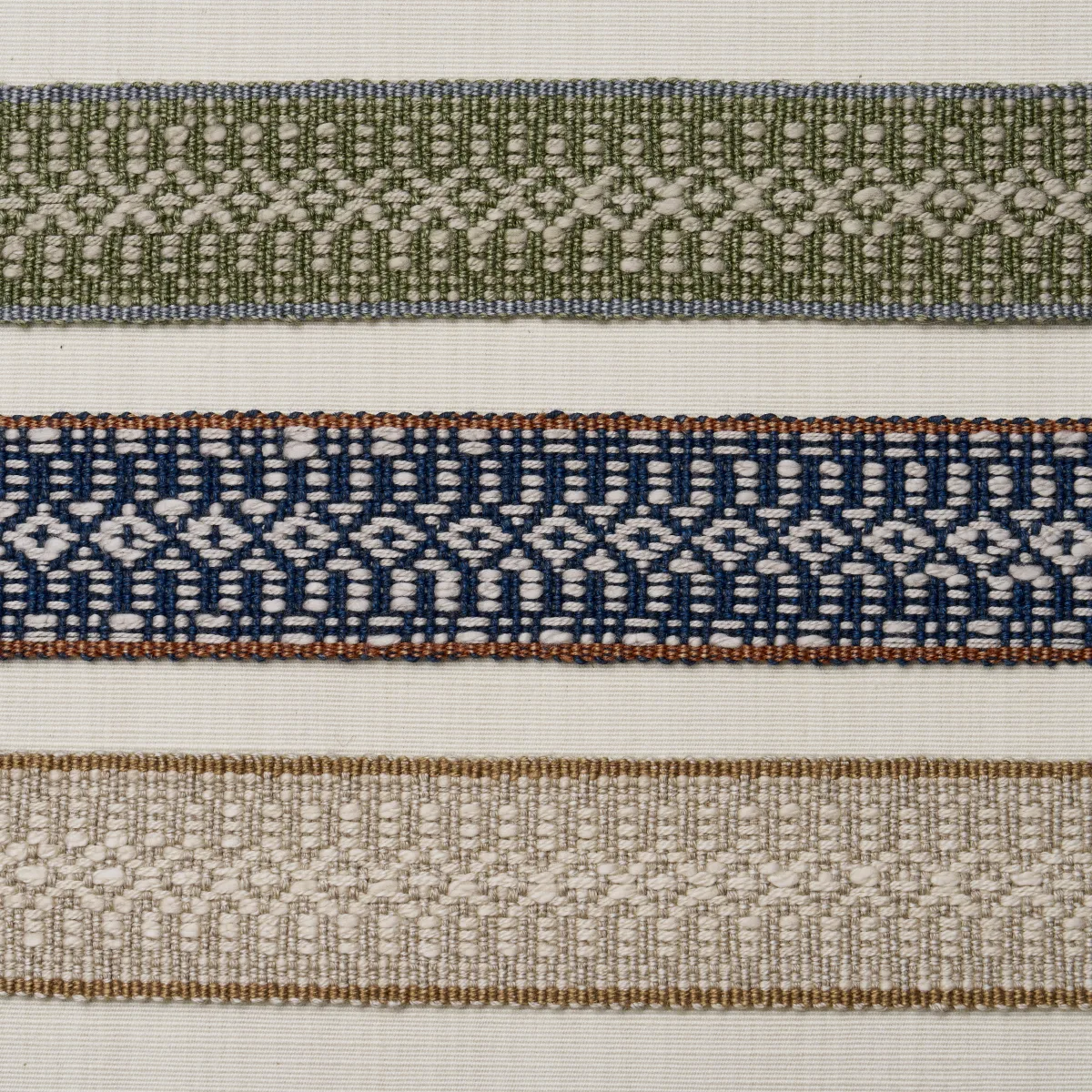 84020 | Helena Linen Cotton Tape - Indigo Schumacher Helena Linen Cotton Tape trim in Indigo (84020)