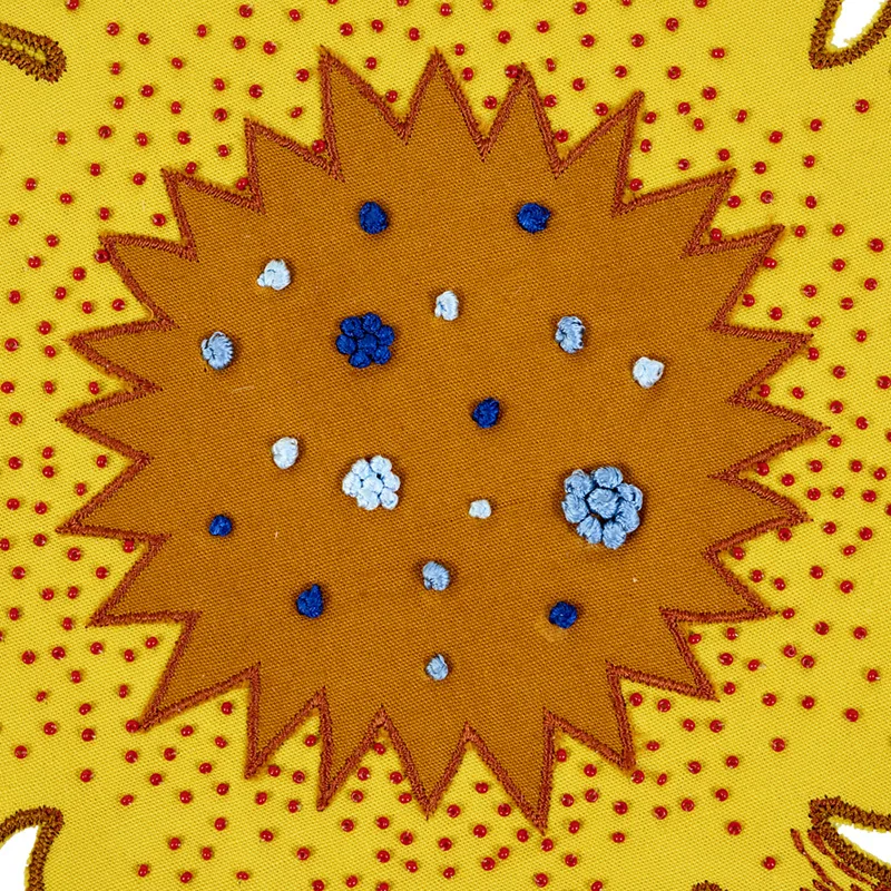 Schumacher Helios Appliqué trim in Yellow (79640)