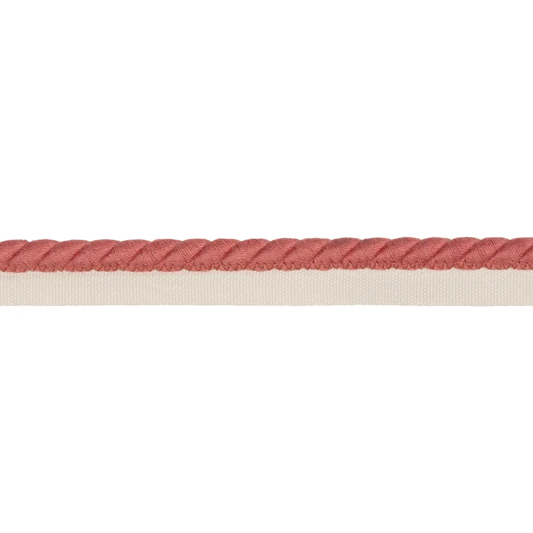 Schumacher Henley Cotton Cord trim in Coral (86514)