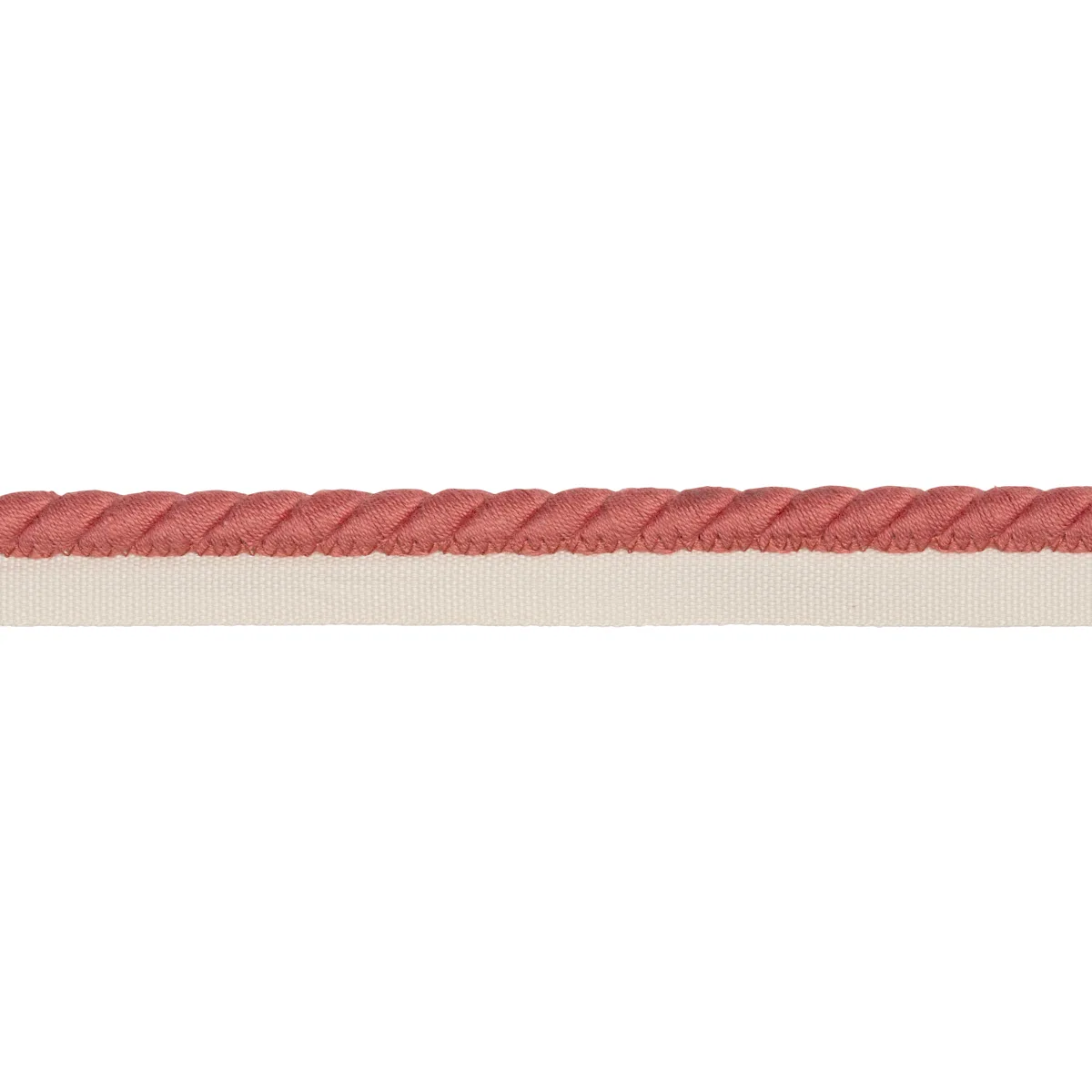 Schumacher Henley Cotton Cord trim in Coral (86514)
