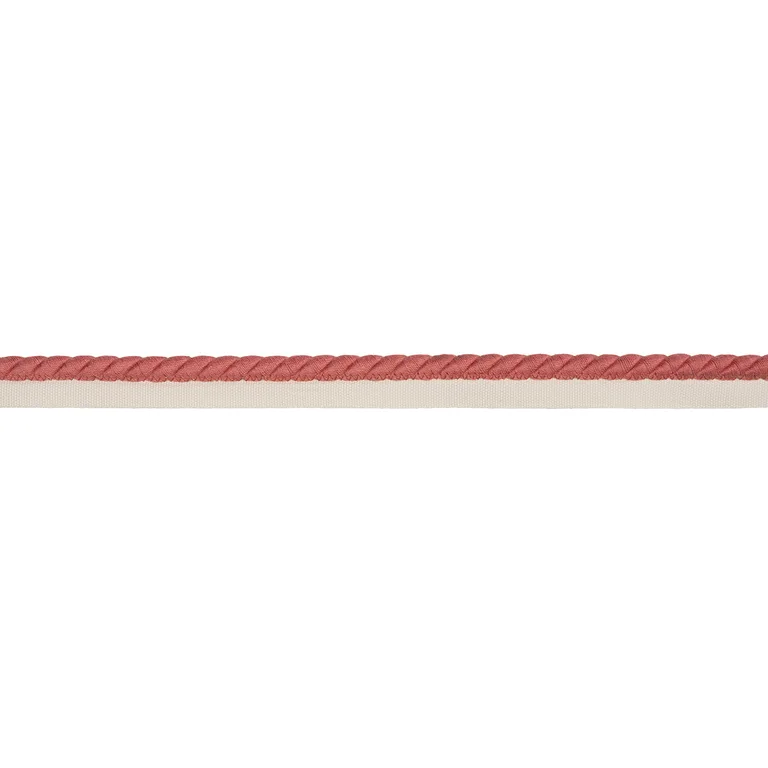 Schumacher Henley Cotton Cord trim in Coral (86514)