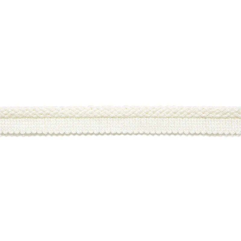 Schumacher Henri Braided Lipcord trim in Blanc (65520)