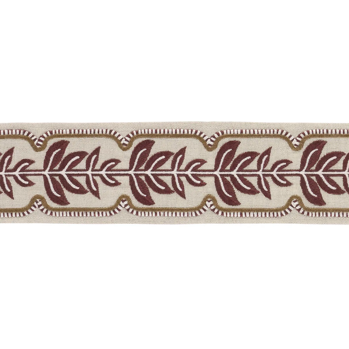 Schumacher High Line Tape trim in Merlot (86911)