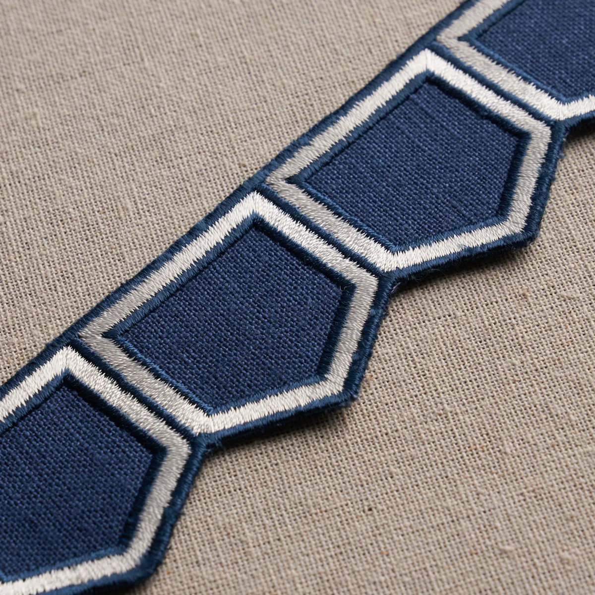 81751 | Honeycomb Trim - Blue Schumacher Honeycomb Trim in Blue (81751)