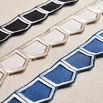 81751 | Honeycomb Trim - Blue Schumacher Honeycomb Trim in Blue (81751)