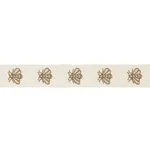 83532 | Hubert'S Bees Tape - Ivory & Gold Schumacher Hubert'S Bees Tape trim in Ivory & Gold (83532)