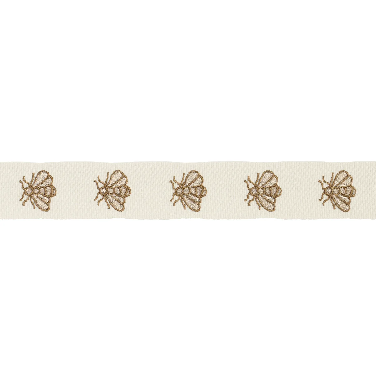 Schumacher Hubert'S Bees Tape trim in Ivory & Gold (83532)