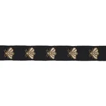 83531 | Hubert'S Bees Tape - Noir & Gold Schumacher Hubert'S Bees Tape trim in Noir & Gold (83531)