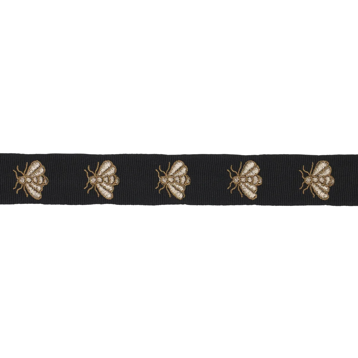 Schumacher Hubert'S Bees Tape trim in Noir & Gold (83531)