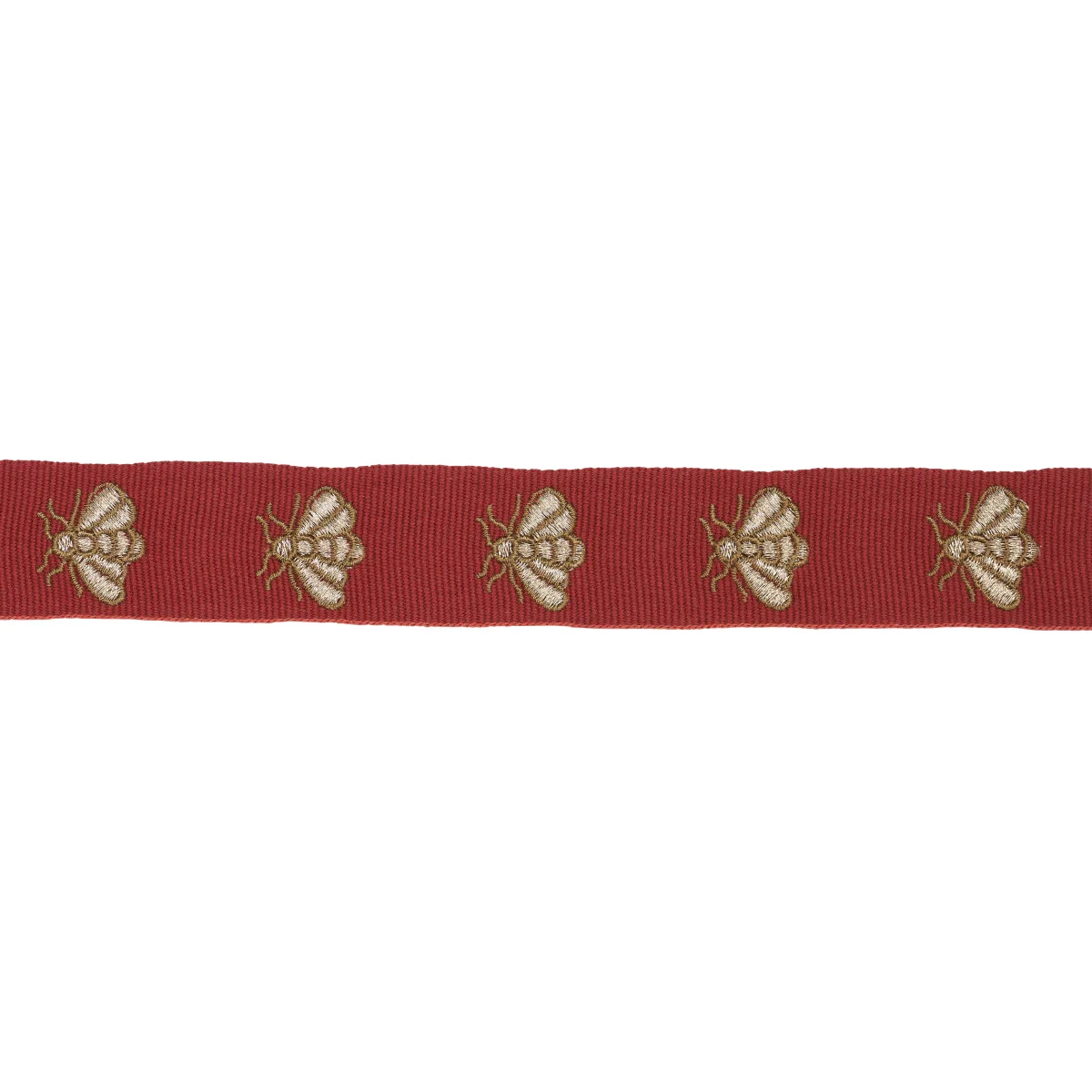 Schumacher Hubert'S Bees Tape trim in Rouge & Gold (83530)