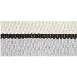 Schumacher Ile Saint-Louis Medium Tape trim in White Black & Silvery Blue (77010)