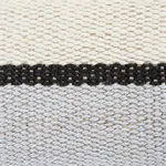 Schumacher Ile Saint-Louis Medium Tape trim in White Black & Silvery Blue (77010)