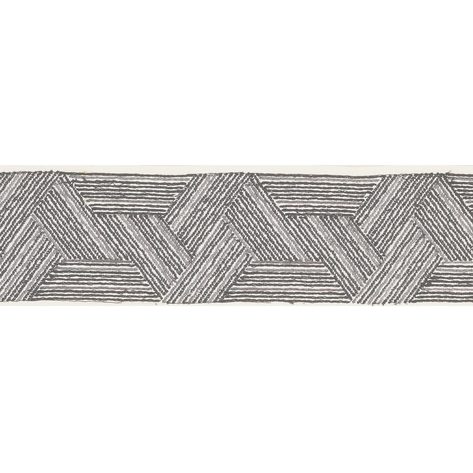 Schumacher Inara Tape trim in Black & Charcoal (71992)