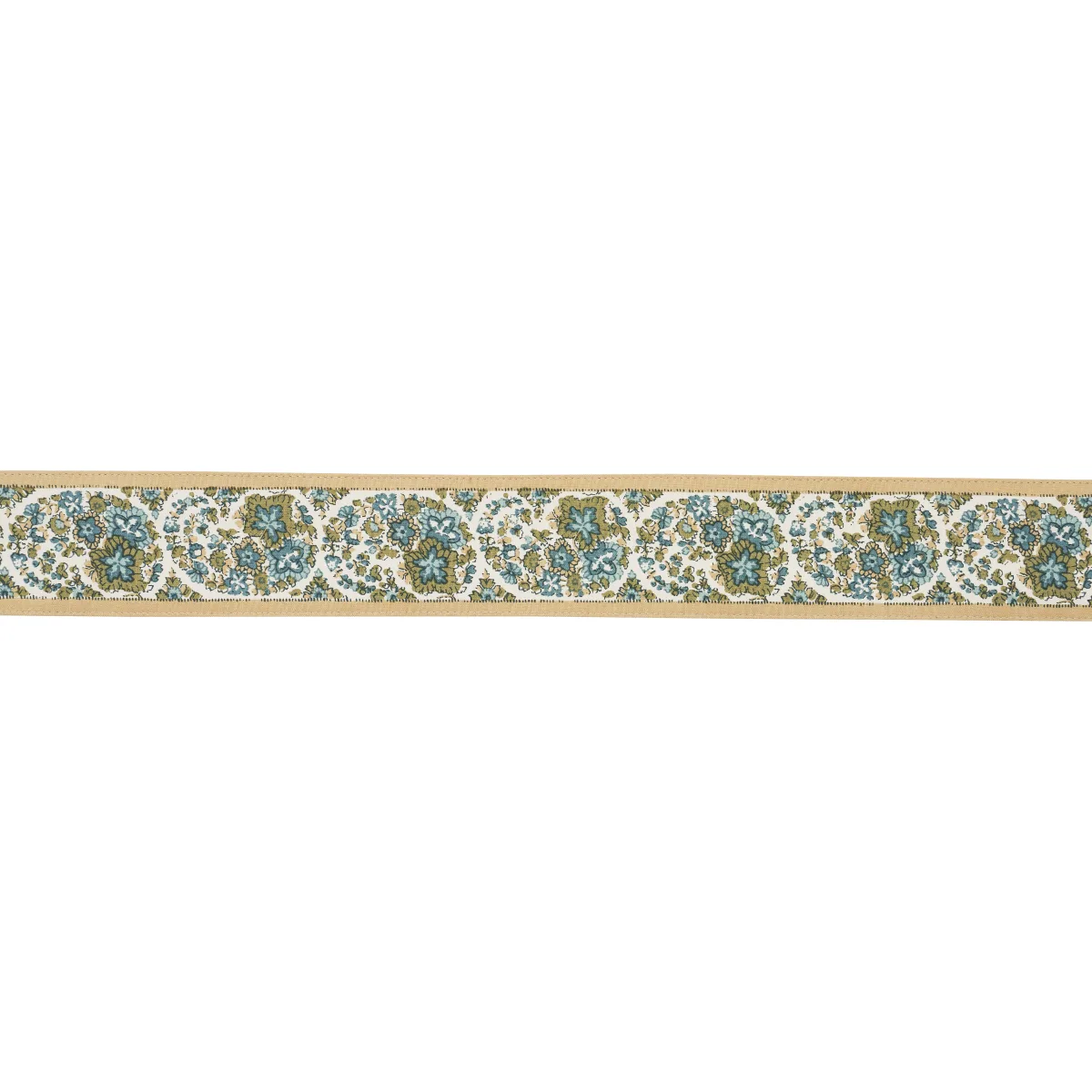 Schumacher Ines Paisley Trim in Mineral & Teal (84440)