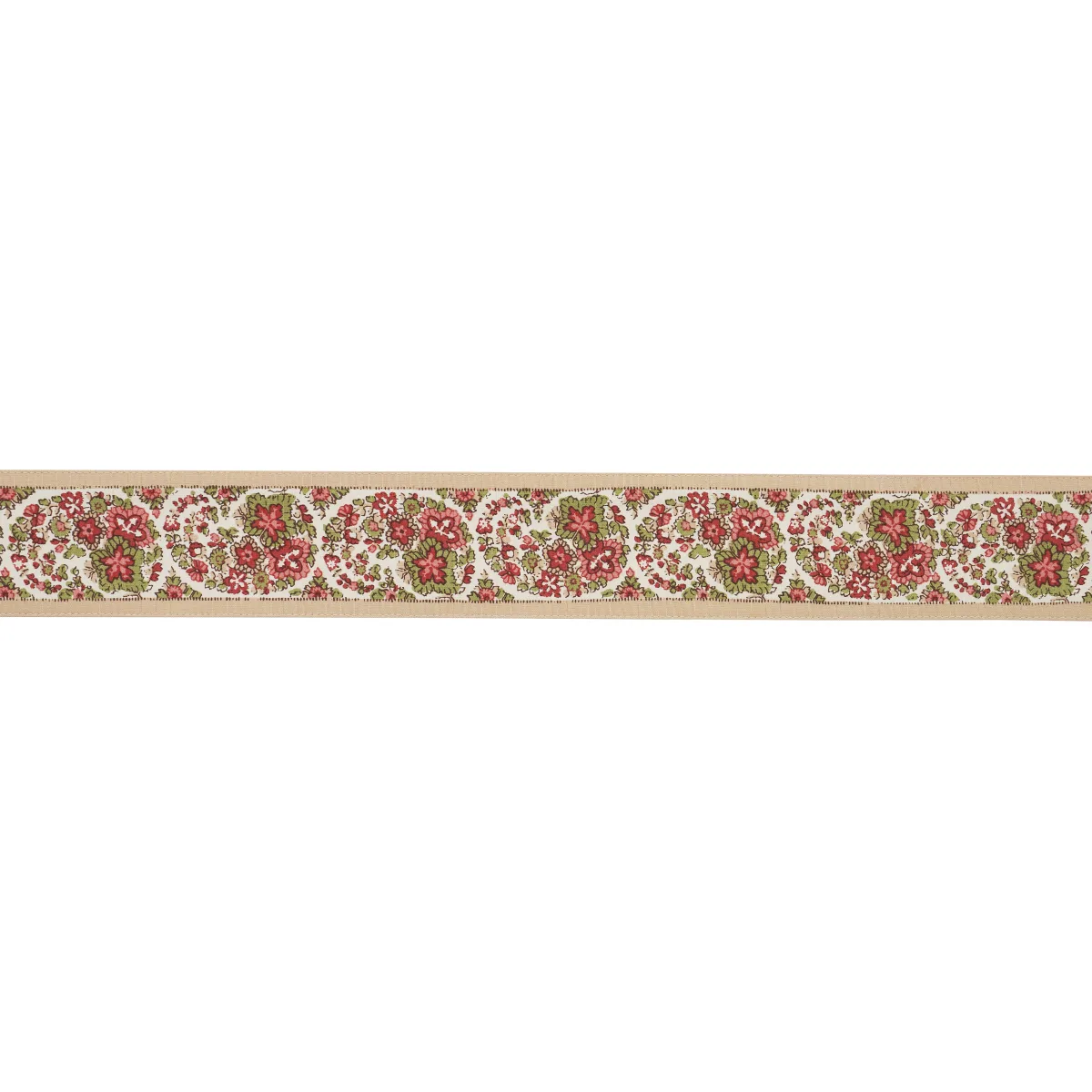 Schumacher Ines Paisley Trim in Rose & Cognac (84442)