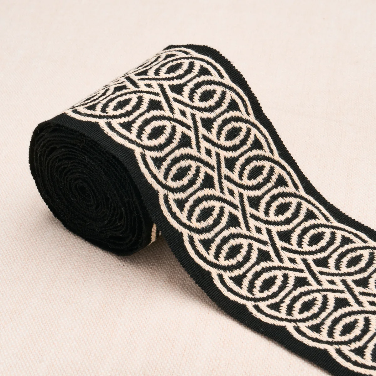 83540 | Infinito Indoor/Outdoor Trim - Black Schumacher Infinito Indoor/Outdoor Trim in Black (83540)