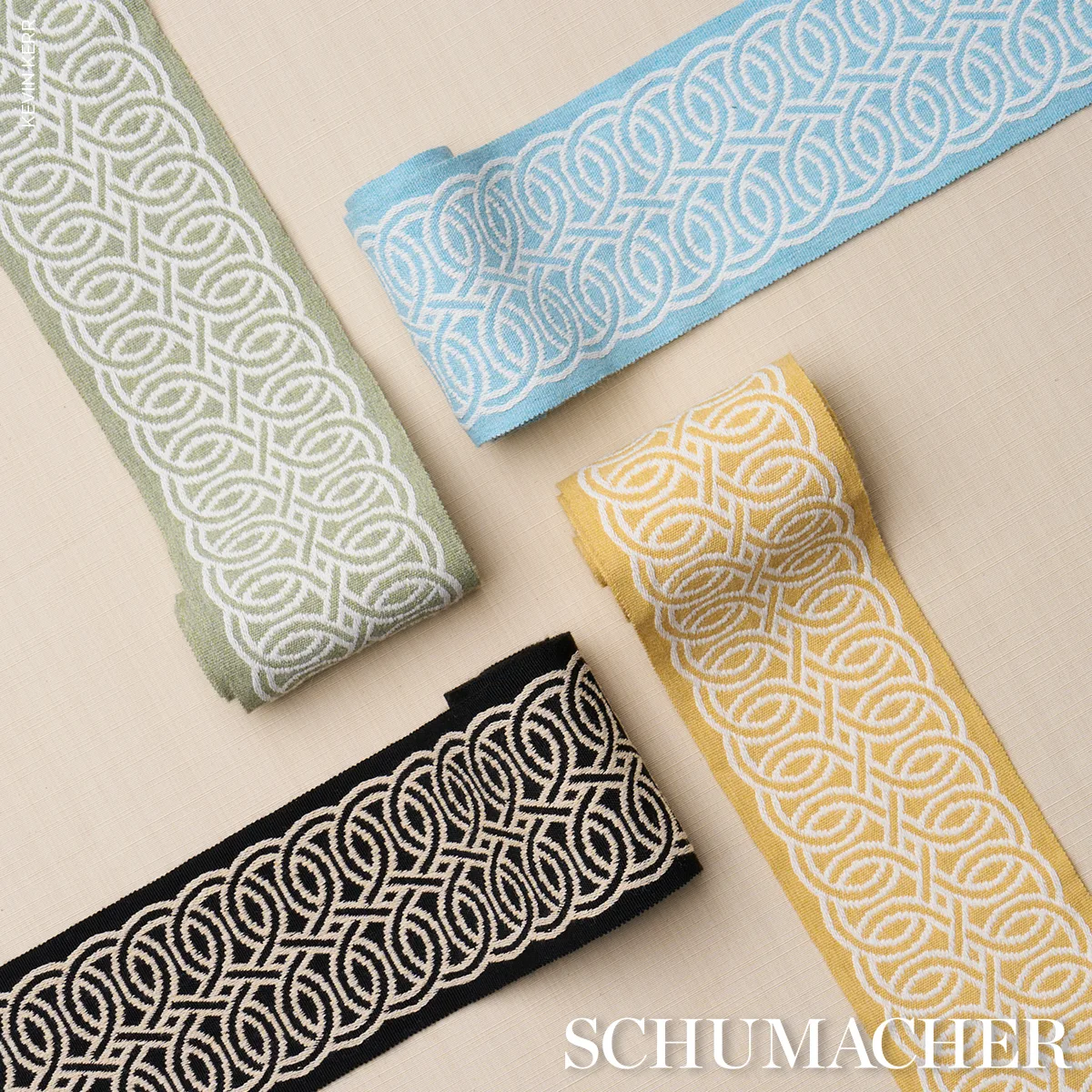 83540 | Infinito Indoor/Outdoor Trim - Black Schumacher Infinito Indoor/Outdoor Trim in Black (83540)