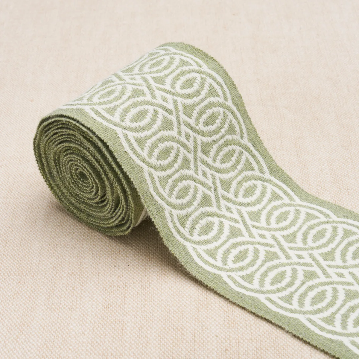 83541 | Infinito Indoor/Outdoor Trim - Sage Schumacher Infinito Indoor/Outdoor Trim in Sage (83541)